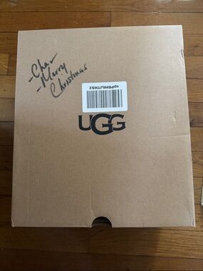 UGG Brown Cardboard Shoe Box with Black Logo